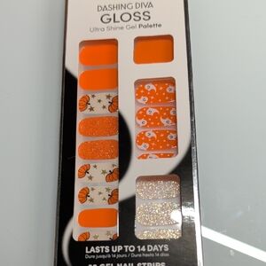 Dashing Diva Nail Strips Halloween Pumpkin Orange Ghost